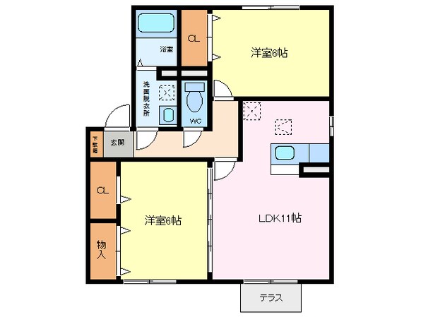 オレンジコーポの物件間取画像